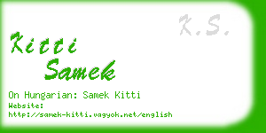 kitti samek business card